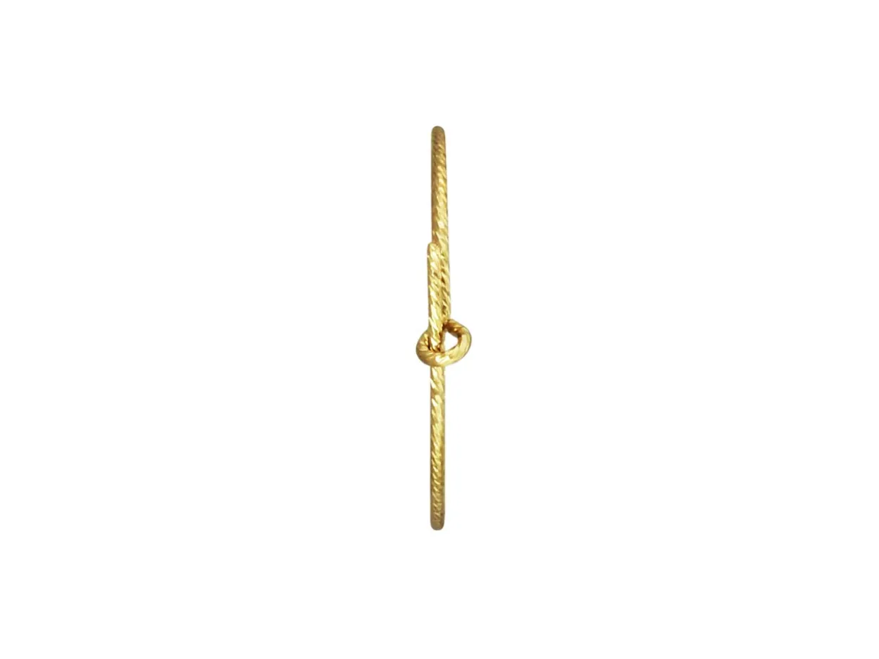Gold Filled Sparkle Beading Hoop Earring 20mm