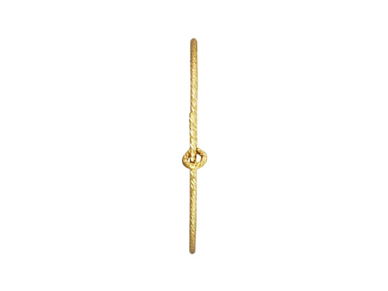 Gold Filled Sparkle Beading Hoop Earring 25mm