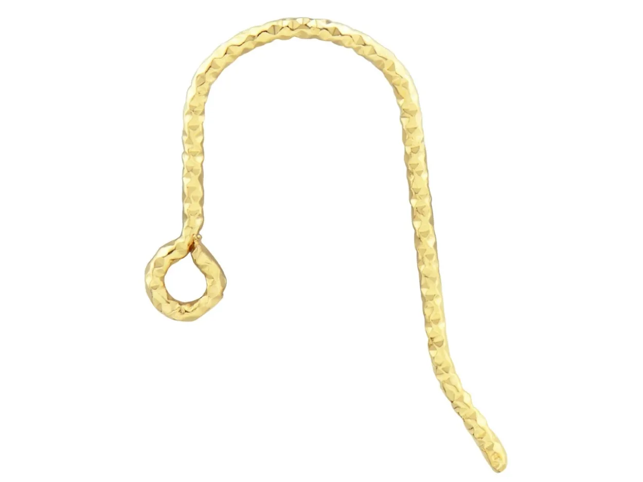 Gold Filled Sparkle Earring Hook Wire Pack of 6