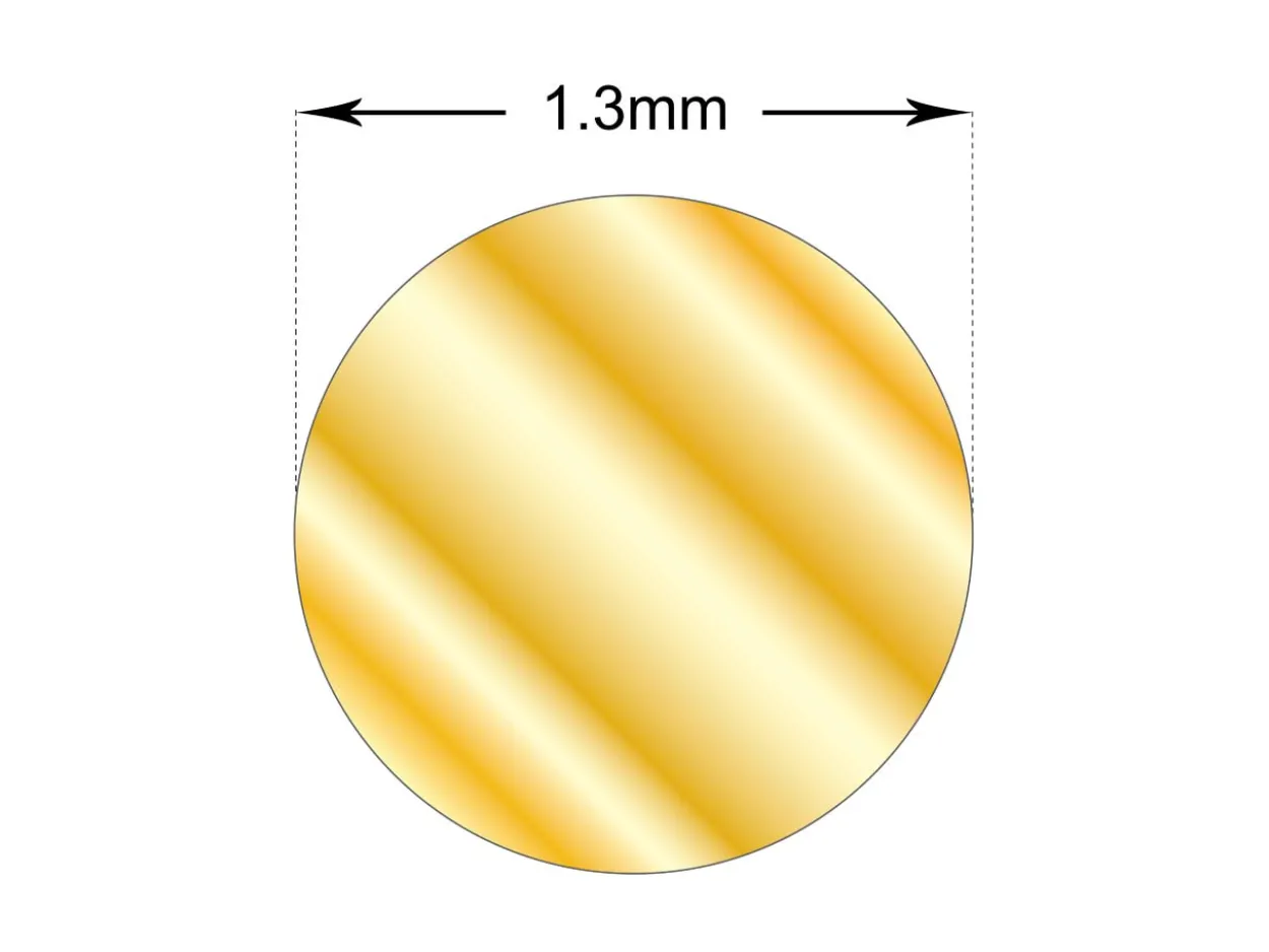 Gold Filled Sparkle Wire 1.3mm Half Hard