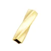 Gold Filled Square Tube Twisted Straight Spacer 12mm