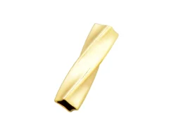 Gold Filled Square Tube Twisted Straight Spacer 12mm