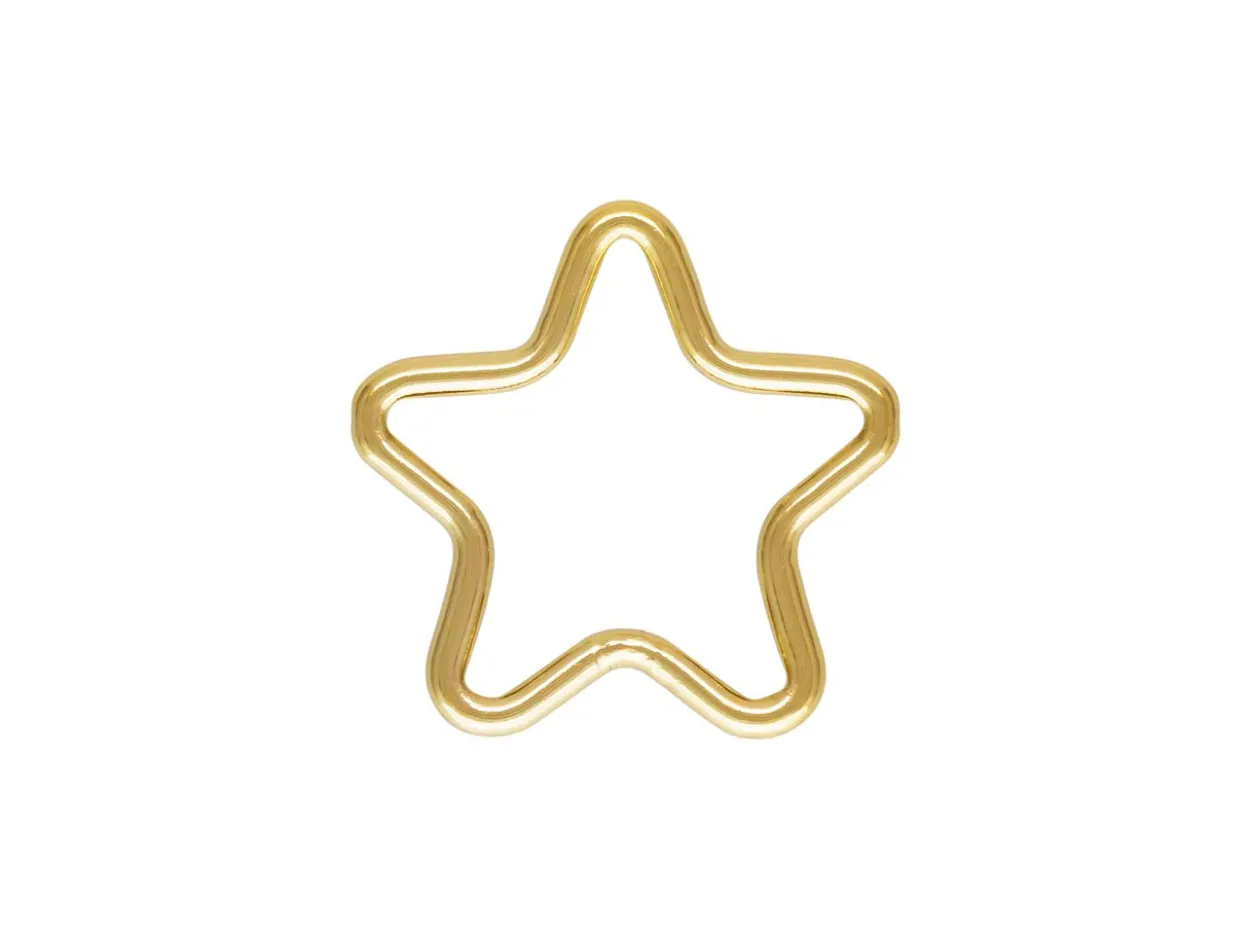Gold Filled Star Closed Rings 10mm Pack of 5