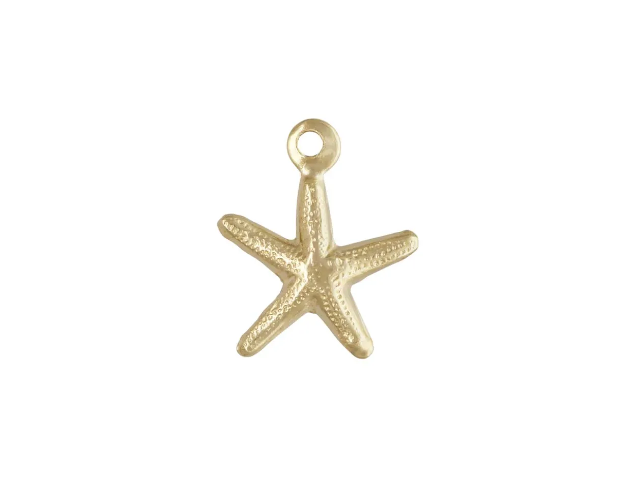 Gold Filled Star Fish Charm 8mm