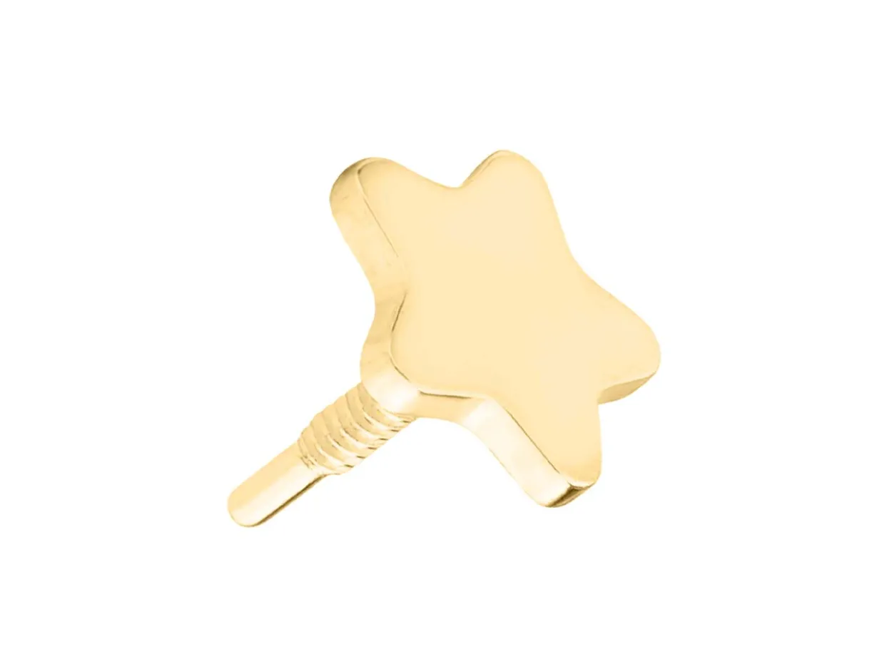 Gold Filled Star Labret Post 3mm