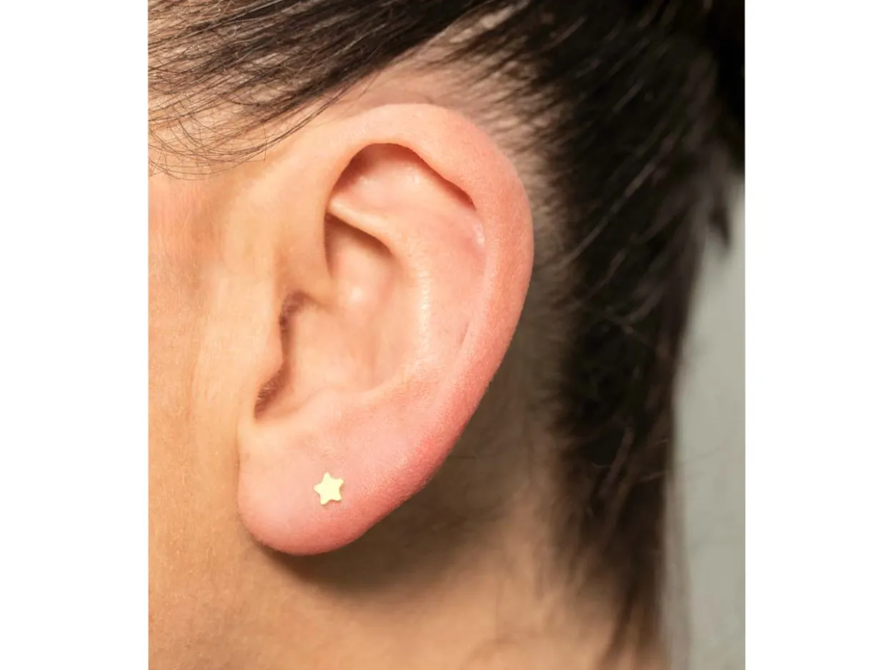 Gold Filled Star Labret Post 3mm