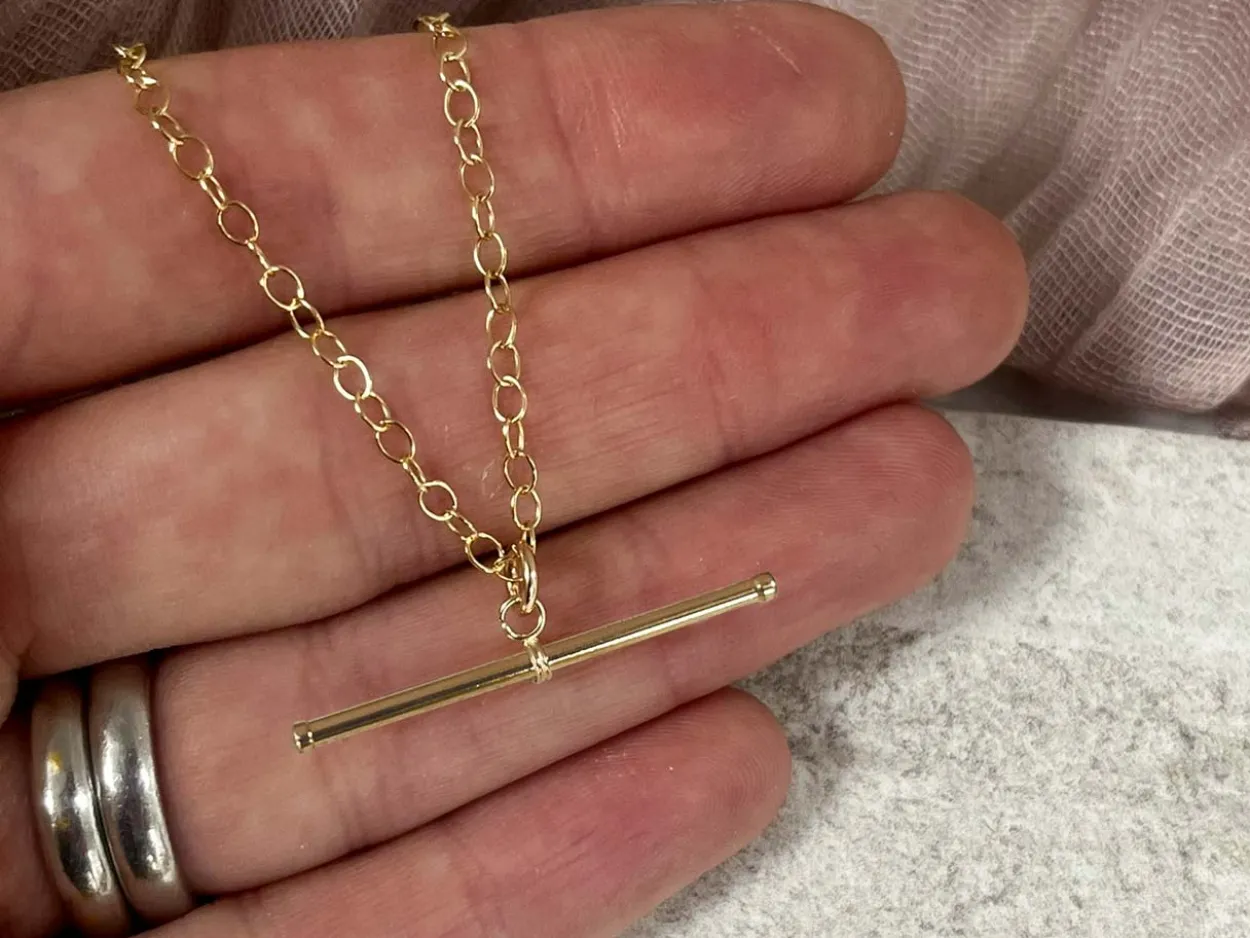 Gold Filled T-bar 33mm X 1.8mm