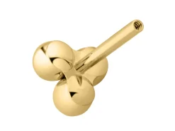 Gold Filled Trinity Ball Labret Stud Earrings