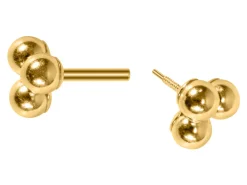 Gold Filled Trinity Ball Labret Stud Earrings