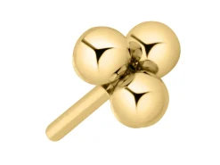 Gold Filled Trinity Ball Labret Tube 3mm