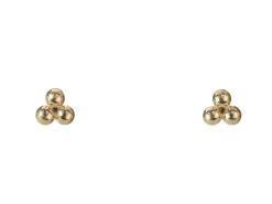 Gold Filled Trio Ball Design Stud Earrings
