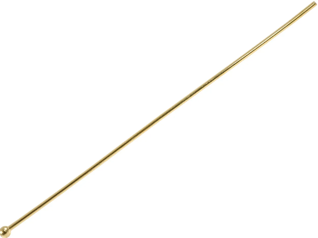Gold Plated Ball Head Pins 50mm Pack of 50