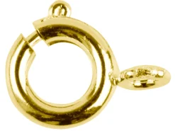 Gold Plated Bolt Rings 6mm Pack of 10