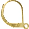 Gold Plated Continental Ear Wire Pack of 10