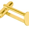 Gold Plated Cufflink With 9mm Flat Pad Pack of 6