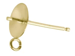 Gold Plated Cup Peg Post Ring 3mm Pack of 10