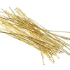 Gold Plated Head Pins 75mm Pack of 50