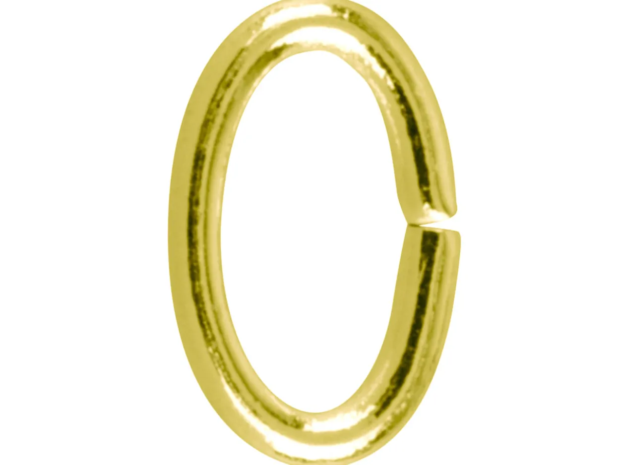 Gold Plated Jump Ring Oval 9.4mm Pack of 100