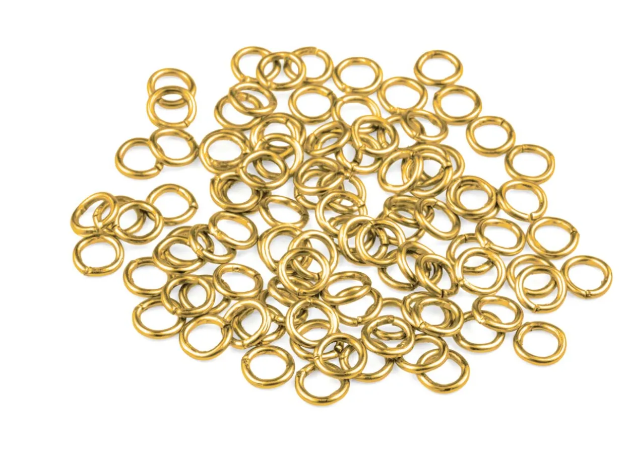 Gold Plated Jump Ring Round 4.5mm Pack of 100
