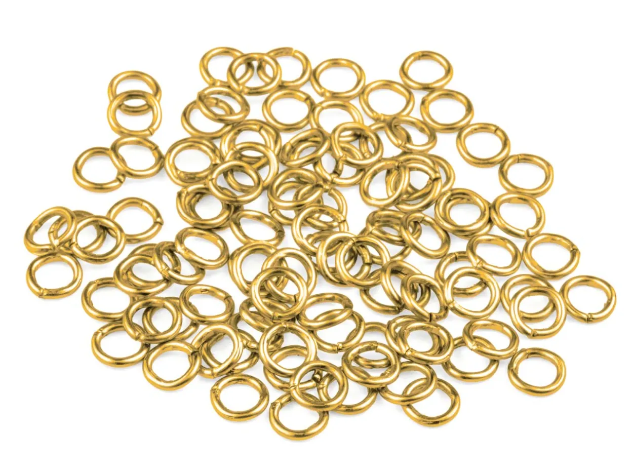 Gold Plated Jump Ring Round 7.5mm Pack of 100