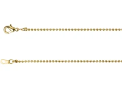 Gold Plated 1.5mm Ball Chain 18"/45cm Unhallmarked