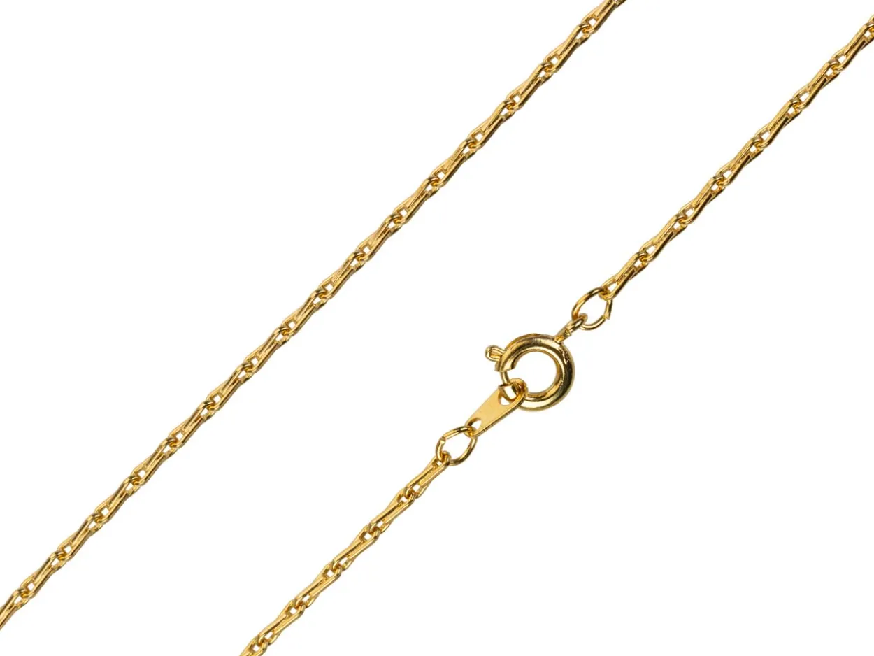 Gold Plated 1.8mm Barleycorn Chain 16"/40cm Unhallmarked