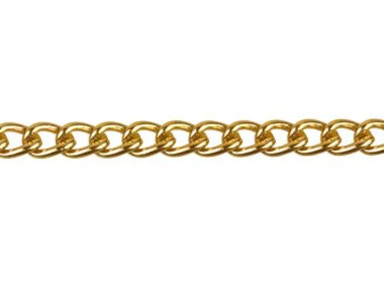 Gold Plated 2.8mm Curb Chain Loose 1 Metre Length Unhallmarked
