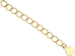 Gold Plated 4.5mm Extension Chain 3.3"/8.5cm With Round Dropper Pack of 5 Unhallmarked