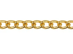 Gold Plated 6.0mm Open Curb Chain Loose 1 Metre Length Unhallmarked
