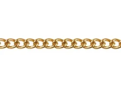 Gold Plated 4.4mm Open Curb Chain Loose 1 Metre Length Unhallmarked