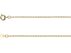Gold Plated 1.6mm Oval Trace Chain 18"/45cm Unhallmarked