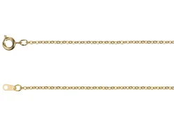 Gold Plated 1.6mm Oval Trace Chain 16"/40cm Unhallmarked