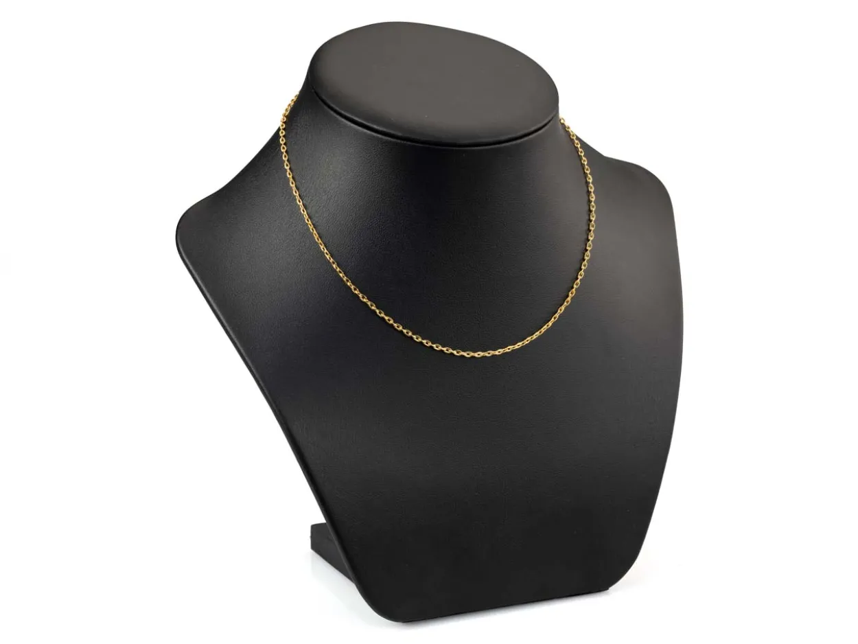 Gold Plated 2.0mm Oval Trace Chain 18"/45cm Unhallmarked