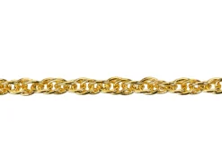 Gold Plated 1.8mm Prince Of Wales Rope Chain 18