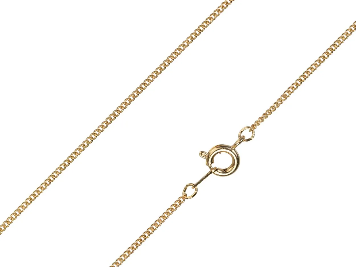 Gold Plated 1.2mm Round Curb Chain 18"/45cm Unhallmarked