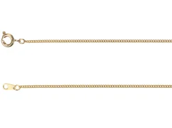 Gold Plated 1.2mm Round Curb Chain 18"/45cm Unhallmarked