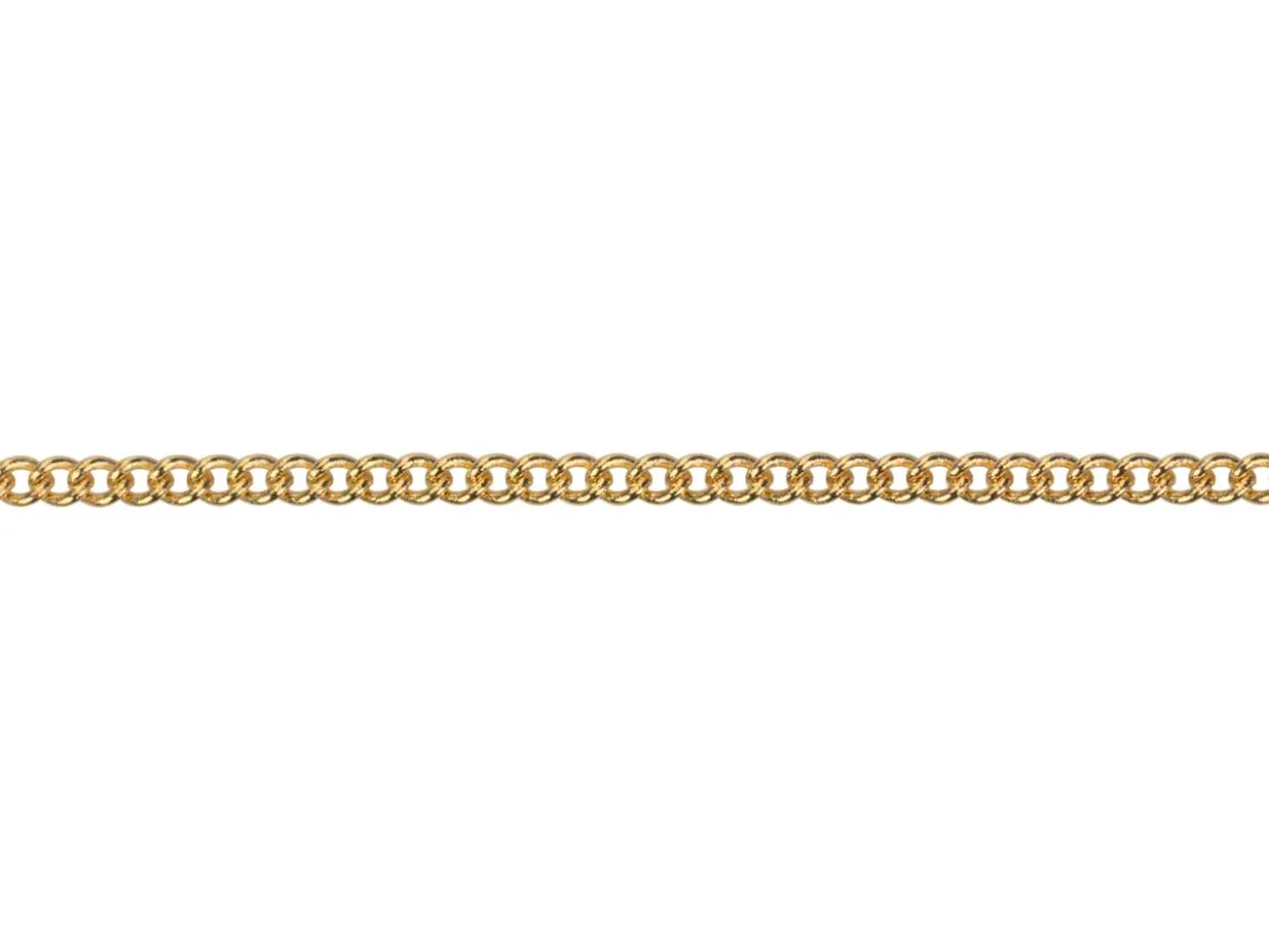 Gold Plated 1.2mm Round Curb Chain 18"/45cm Unhallmarked