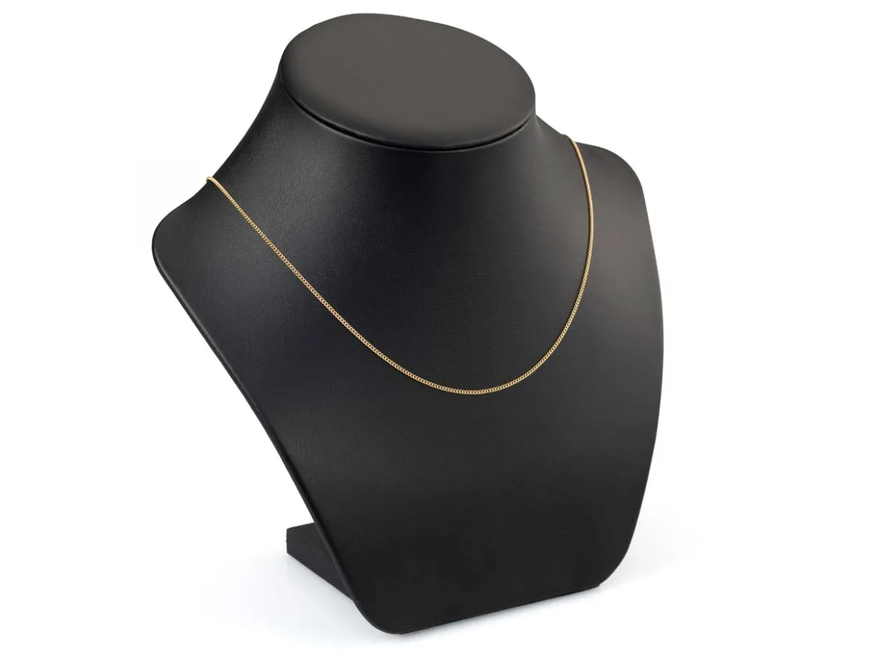 Gold Plated 1.2mm Round Curb Chain 18"/45cm Unhallmarked
