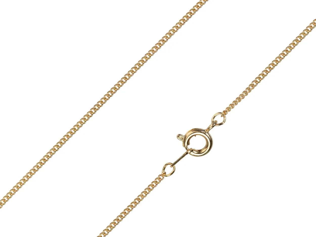 Gold Plated 1.2mm Round Curb Chain 16"/40cm Unhallmarked