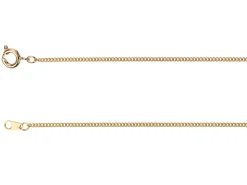 Gold Plated 1.2mm Round Curb Chain 16"/40cm Unhallmarked