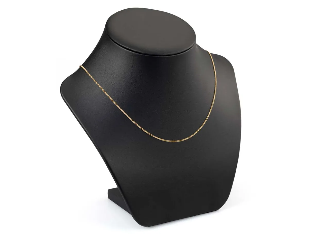 Gold Plated 1.2mm Round Curb Chain 16"/40cm Unhallmarked