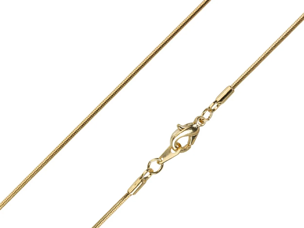 Gold Plated 1.1mm Round Snake Chain 18"/45cm Unhallmarked