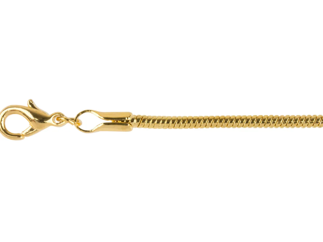 Gold Plated 1.9mm Round Snake Chain 18"/45cm Unhallmarked
