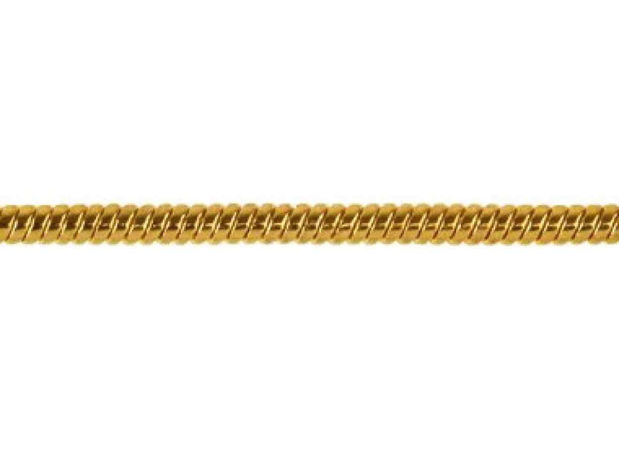 Gold Plated 1.9mm Round Snake Chain 18"/45cm Unhallmarked