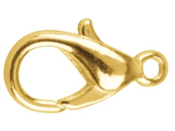 Gold Plated Oval Lobster Trigger Clasp Catch 15mm Pack of 10