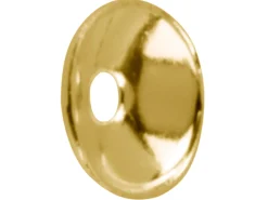 Gold Plated Plain Bead Cap 4mm Pack of 25