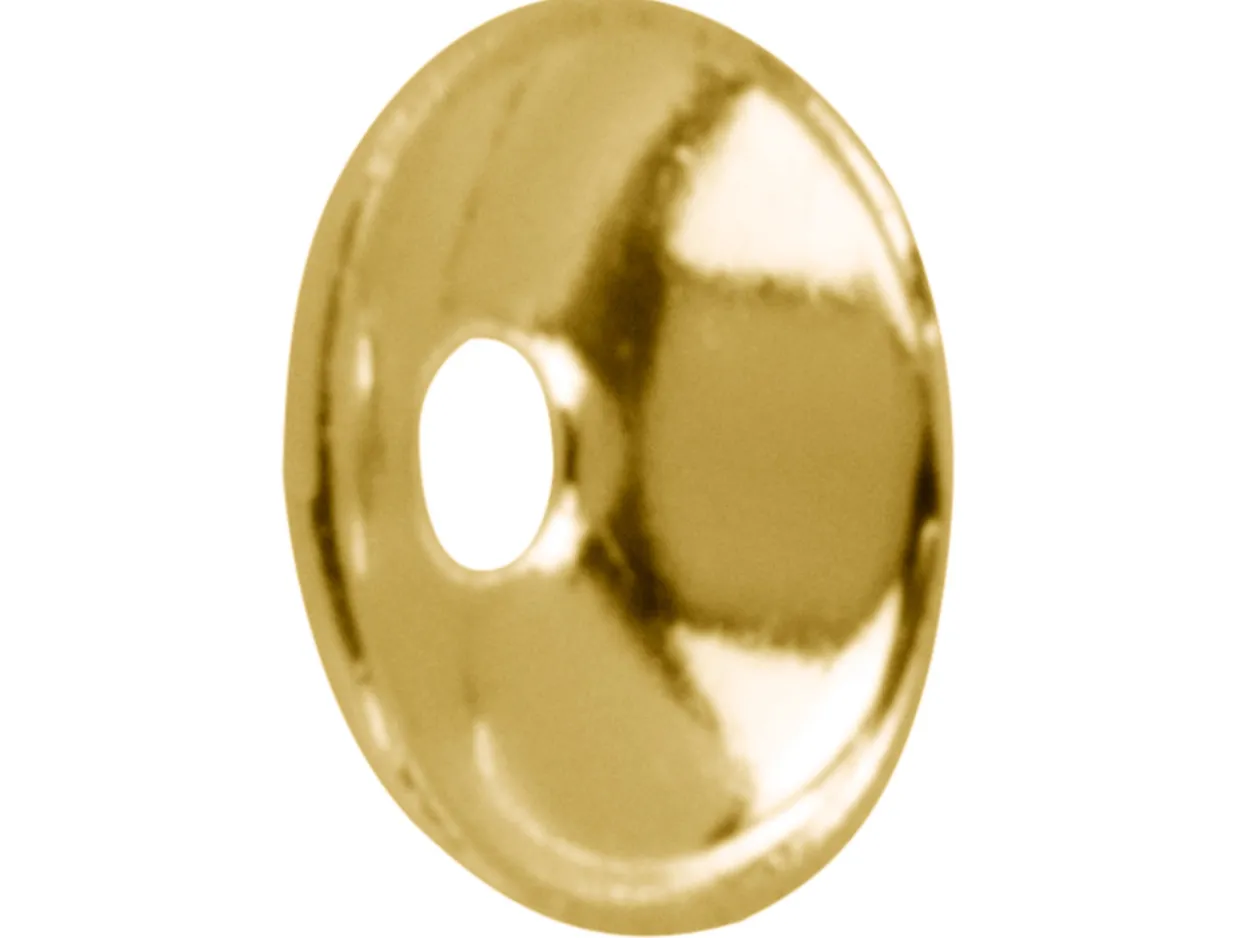 Gold Plated Plain Bead Cap 4mm Pack of 25