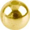 Gold Plated Plain Round 4mm 2 Hole Beads Pack of 50