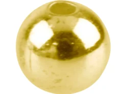 Gold Plated Plain Round 4mm 2 Hole Beads Pack of 50
