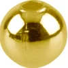 Gold Plated Plain Round 3mm 2 Hole Beads Pack of 50